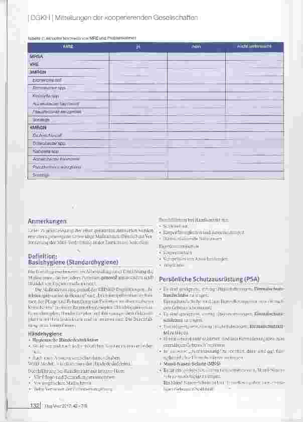 Vorschauseite 3: Risikoeinschätzungsbewertung bei Multi resistenten Erregern in der ambulanten und stationären Krankenund Altenpflege Rehabilitation