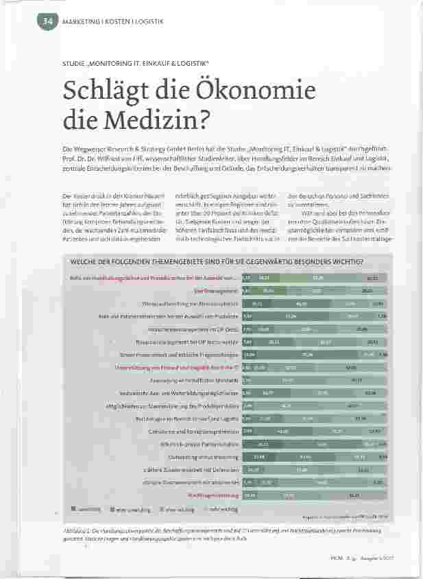 Vorschauseite 1: Schlägt die Ökonomie die Medizin?