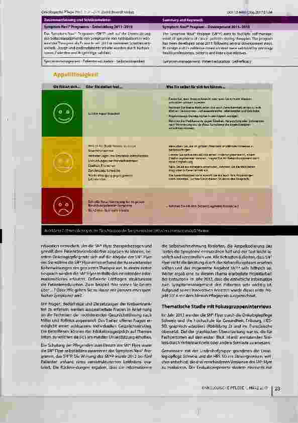 Vorschauseite 3: Symptom Navi® Programm Entwicklung 2011-2015