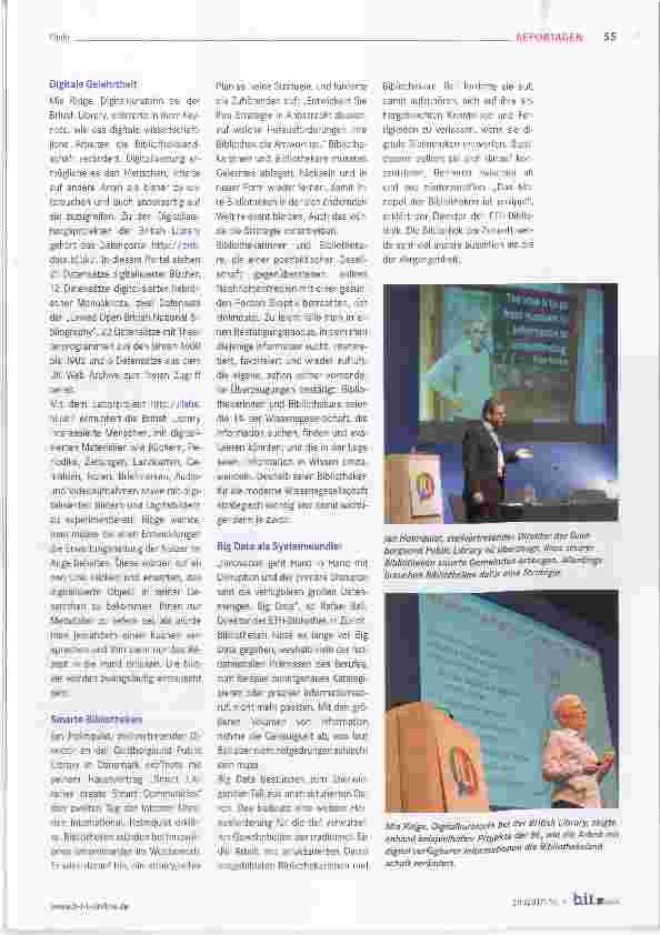 Vorschauseite 2: Innovation in Bibliotheken steht im Mittelpunkt der Internet Librarian International
