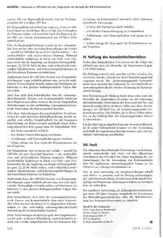Vorschauseite 4: Off-Iabel Use von Diagnostika am Beispiel der MR-Kontrastmittel