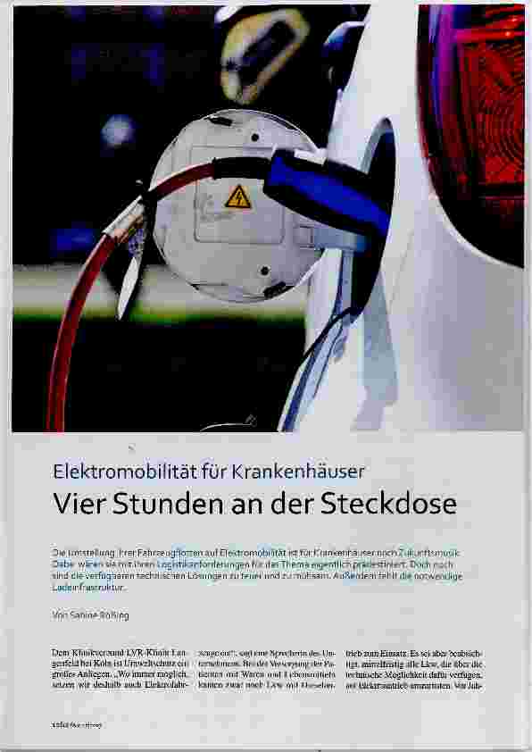 Vorschauseite 1: Vier Stunden an der Steckdose