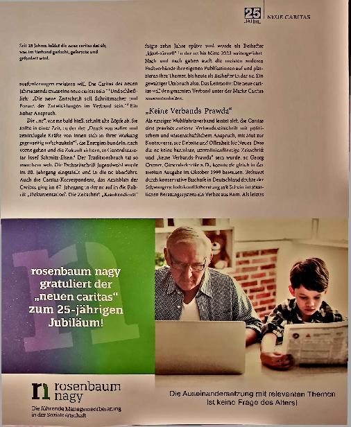 Vorschauseite 2: 25 Jahre neue Caritas: Den Verband zusammenhalten!