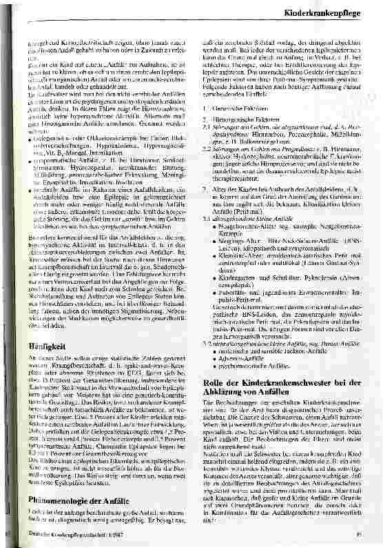 Vorschauseite 3: Einige Aspekte kindlicher Epilepsien