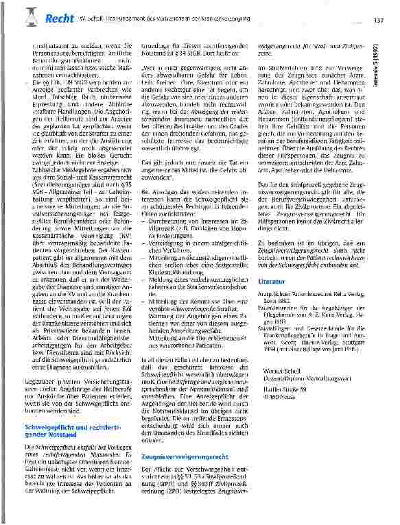 Vorschauseite 5: Das Fundament des Vertrauens in der Krankenversorgung: Die Schweigepflicht
