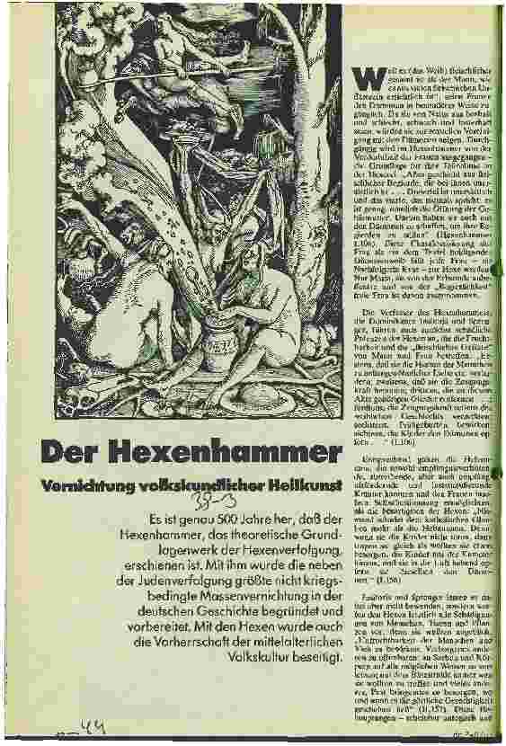 Vorschauseite 1: Der Hexenhammer Vernichtung volkskundlicher Heilkunst