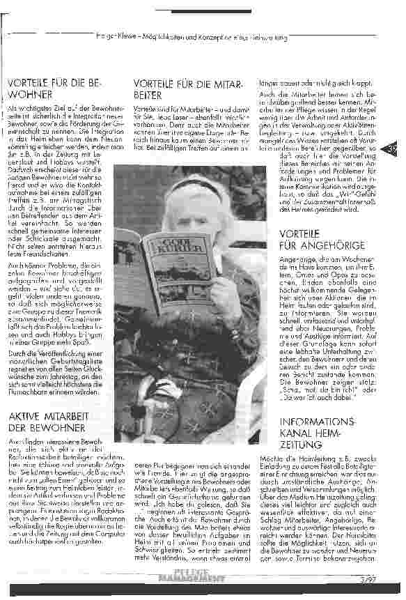 Vorschauseite 2: Möglichkeiten und Chancen einer Heimzeitung
