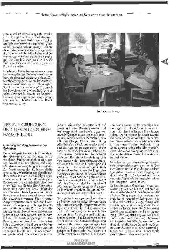 Vorschauseite 4: Möglichkeiten und Chancen einer Heimzeitung