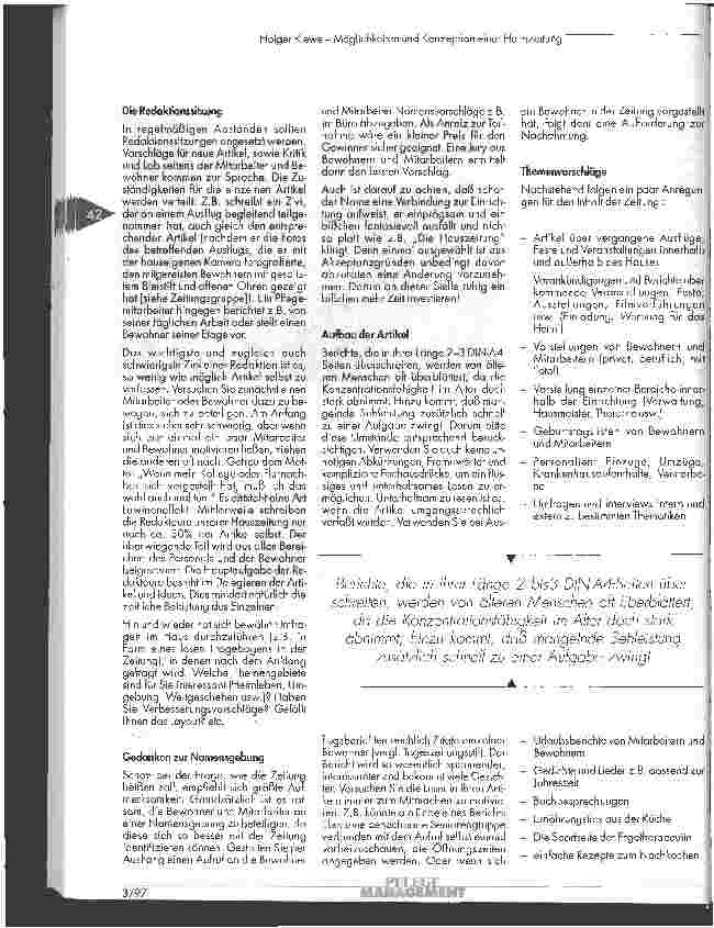 Vorschauseite 5: Möglichkeiten und Chancen einer Heimzeitung