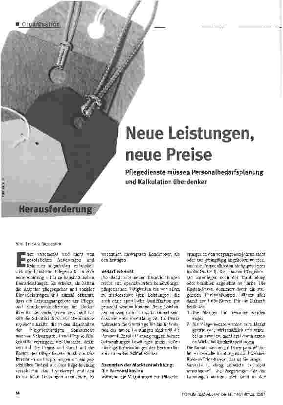 Vorschauseite 1: Neue Leistungen, neue Preise