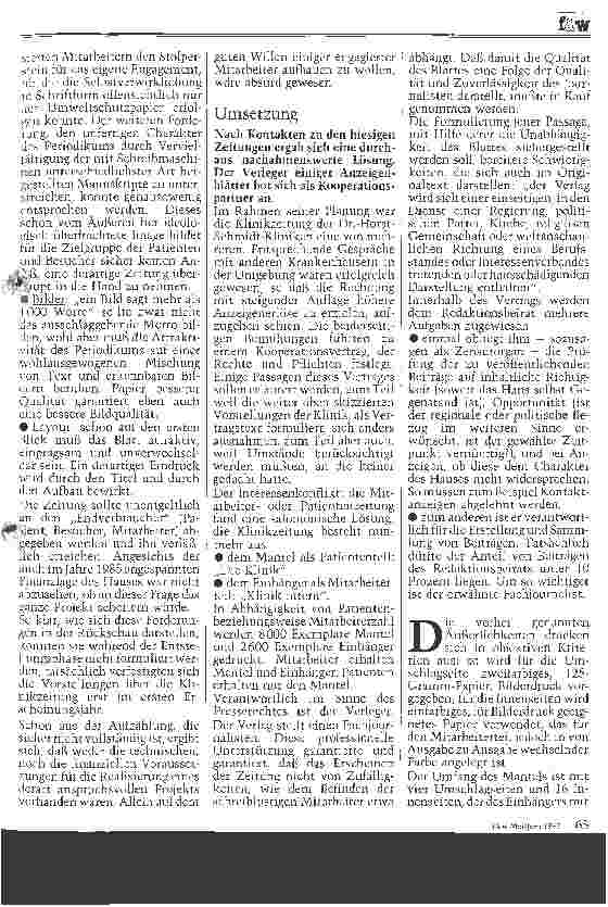 Vorschauseite 2: Klinikzeitung