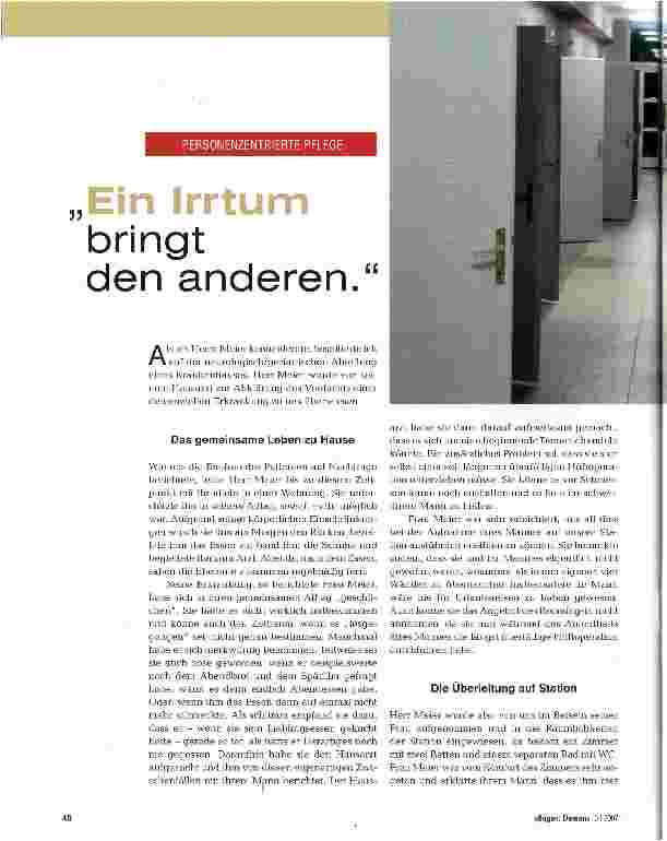 Vorschauseite 1: „Ein Irrtum bringt den anderen.