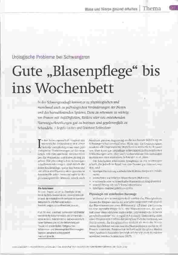 Vorschauseite 2: Gute „Blasenpflege“ bis ins Wochenbett