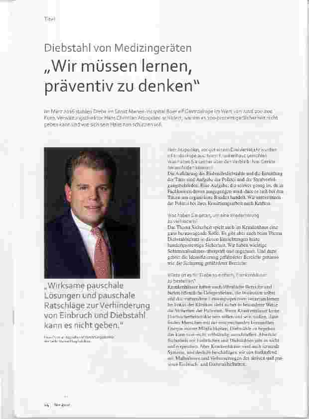 Vorschauseite 1: Wir müssen lernen präventiv zu denken