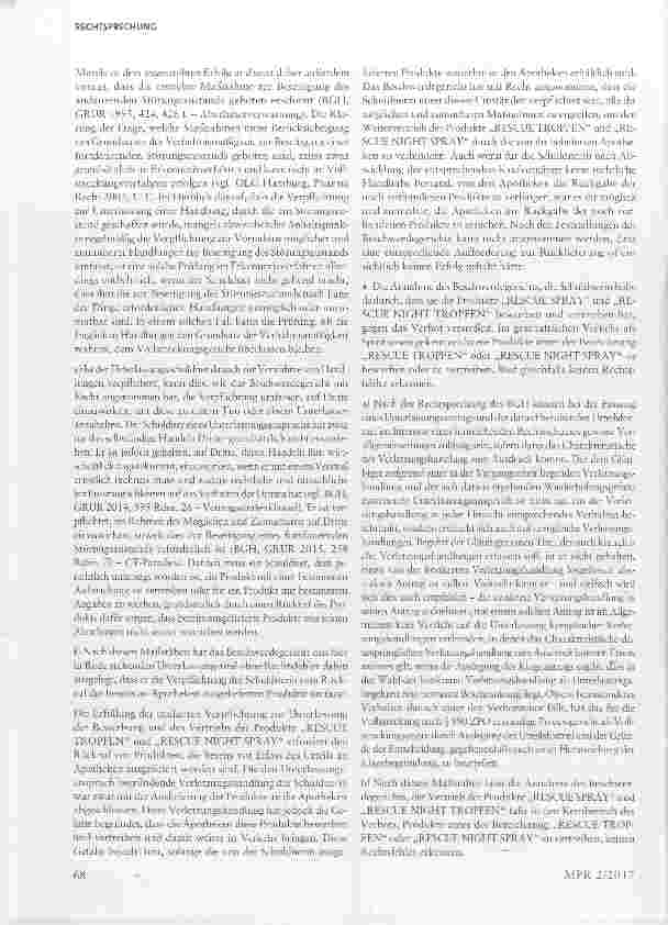 Vorschauseite 4: Unlauterer Wettbewerb: Handlungspflichten eines Unterlassungsschuldners zur Beseitigung des fortdauernden Störungszustandes; Klärung der Zumutbarkeit der Handlungen im Vollstrecku…