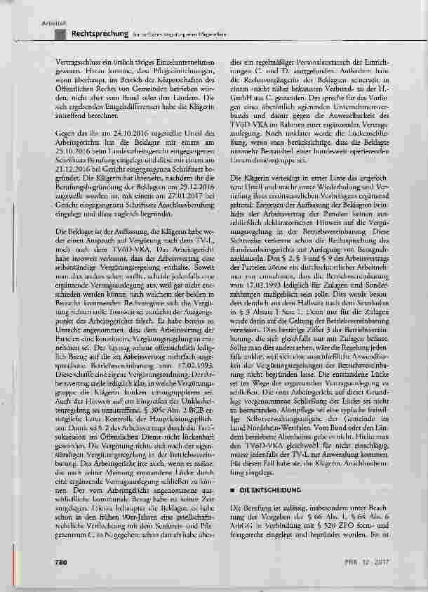 Vorschauseite 4: Zur tariflichen Vergütung einer Pflegehelferin
