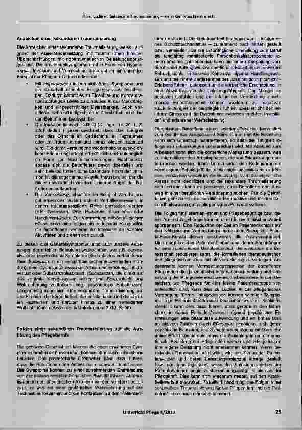 Vorschauseite 2: Sekundäre Traumatisierung - wenn Gehörtes krank macht