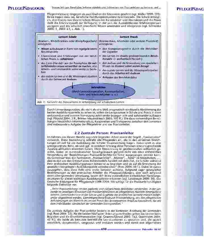 Vorschauseite 3: Berufliches Selbstverständnis und Sichtweisen von Praxisanleitern zu formalen und inhaltlichen Aspekten der Altenpflegeausbildung