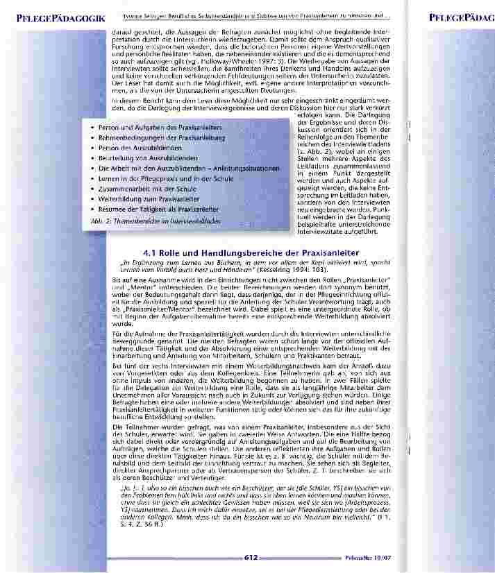 Vorschauseite 5: Berufliches Selbstverständnis und Sichtweisen von Praxisanleitern zu formalen und inhaltlichen Aspekten der Altenpflegeausbildung