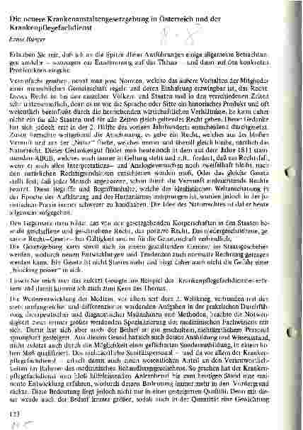 Vorschauseite 1: Die neuere Krankenanstaltengesetzgebung in Österreich und der Krankenpflegefachdienst
