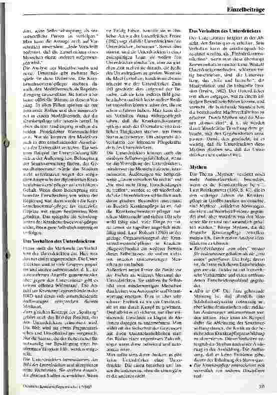 Vorschauseite 4: Geburt und Tod eines Modellversuchs Erziehung zu einem kritischen Bewußtsein in der Krankenpflege