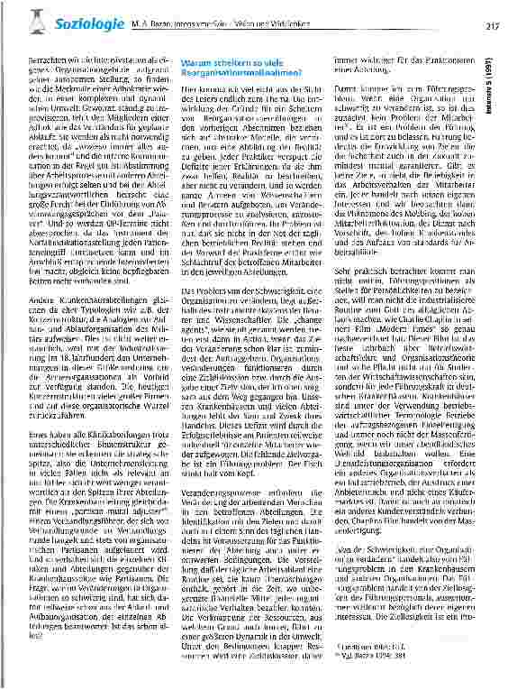 Vorschauseite 5: Intensivmedizin - Vision und Wirklichkeit oder: Von der Schwierigkeit, eine Organisation zu verändern