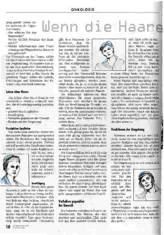 Vorschauseite 3: Wenn die Haare ausgehen..... Gute Vorbereitung und Begleitung bei Chemotherapie