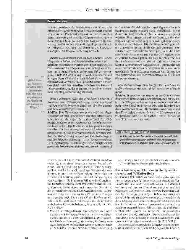Vorschauseite 5: Kein großer Wurf, aber Vorteile für die Pflege