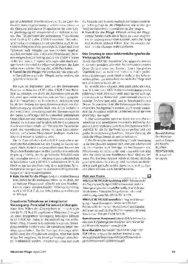 Vorschauseite 6: Kein großer Wurf, aber Vorteile für die Pflege