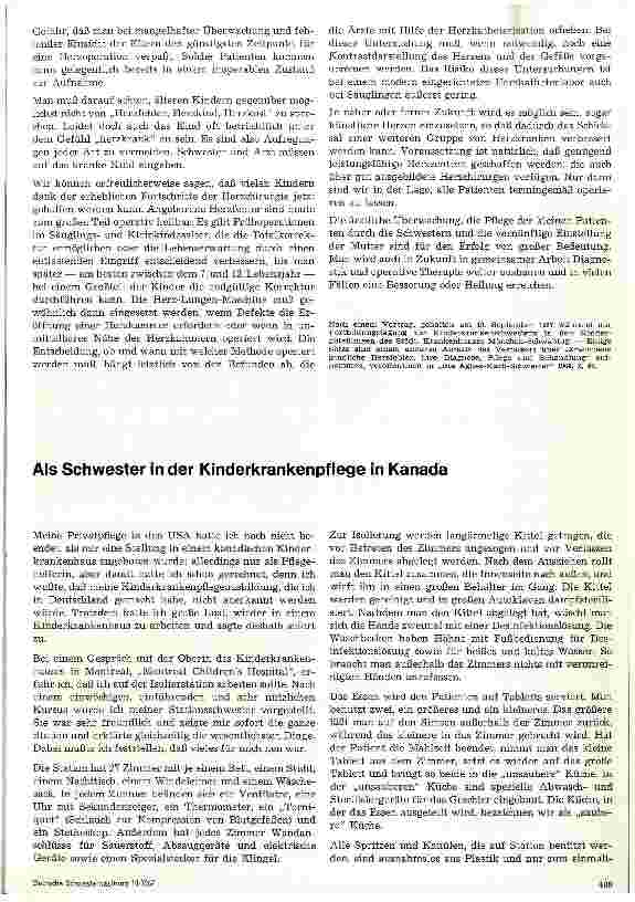 Vorschauseite 1: Als Schwester in der Kinderkrankenpflege in Kanada