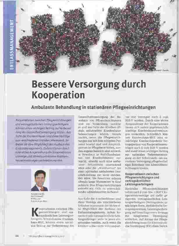 Vorschauseite 1: Bessere Versorgung durch Kooperation