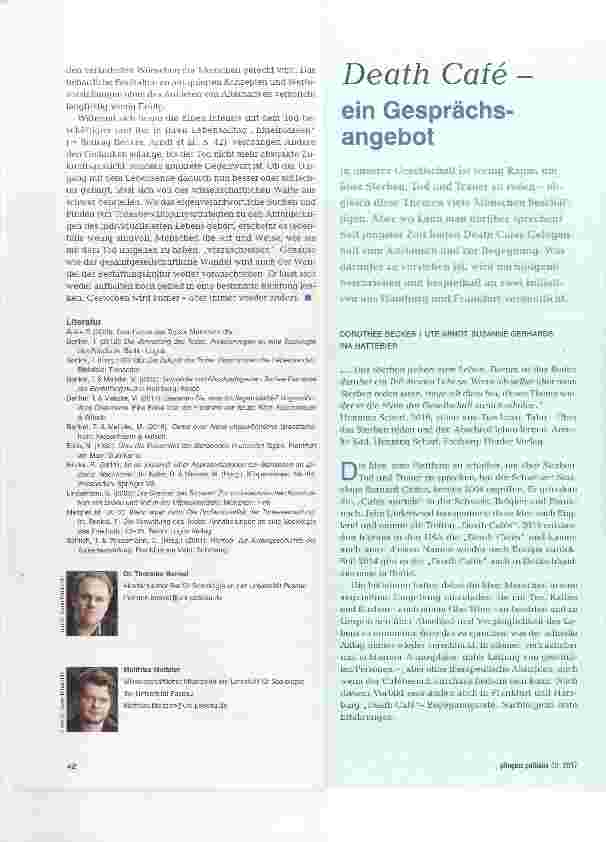Vorschauseite 4: Sterben in der Gesellschaft der Gegenwart