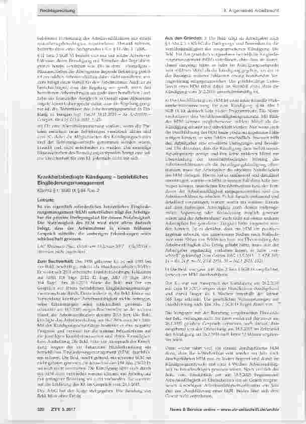 Vorschauseite 3: Hinausschieben der rentenaltersbedingten Beendigung des Arbeitsverhältnisses