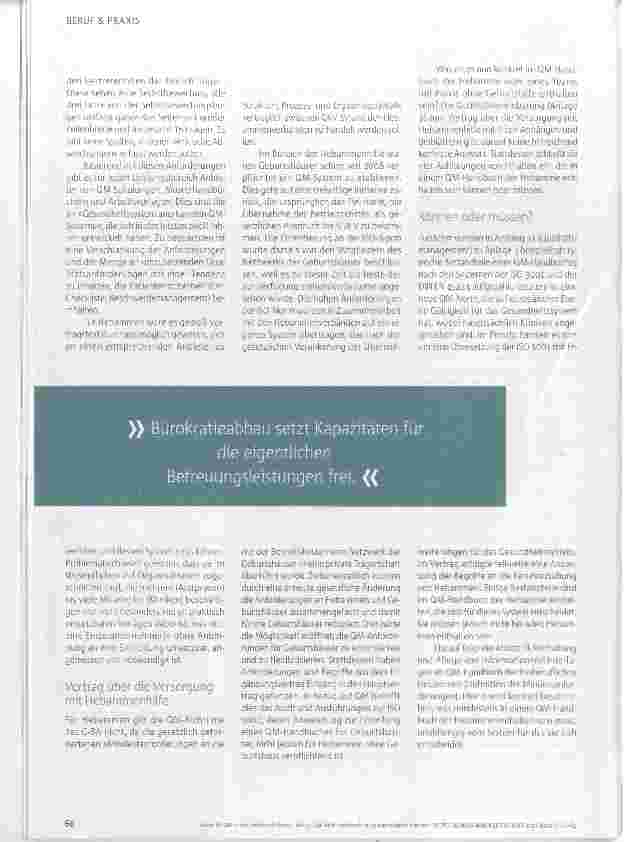 Vorschauseite 5: QM in der Freiberuflichkeit, Teil 32 Das QM-Handbuch muss handhabbar bleiben!