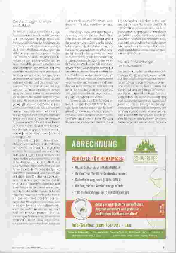 Vorschauseite 6: QM in der Freiberuflichkeit, Teil 32 Das QM-Handbuch muss handhabbar bleiben!