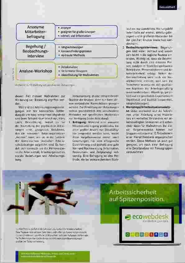 Vorschauseite 2: Nutzen generieren (Teil 1) Psychische Belastungen richtig erfassen