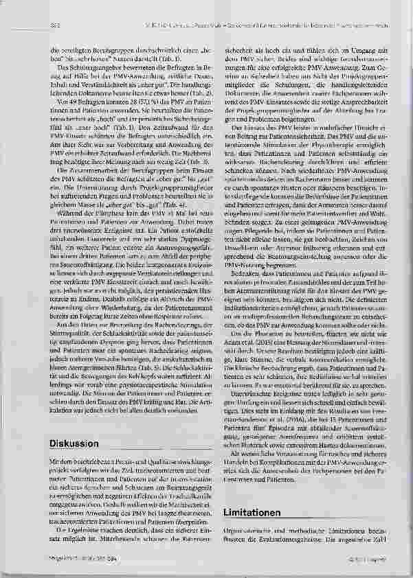 Vorschauseite 6: Sicheres Sprechen und Schlucken bei tracheotomierten, beatmeten Patientinnen und Patienten auf der Intensivstation