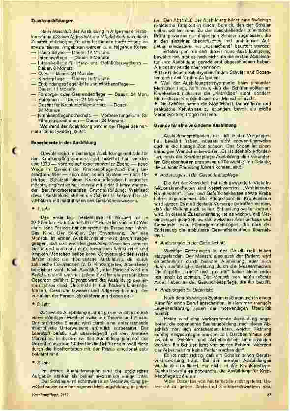 Vorschauseite 2: Krankenpflege-Ausbildung in den Niederlanden
