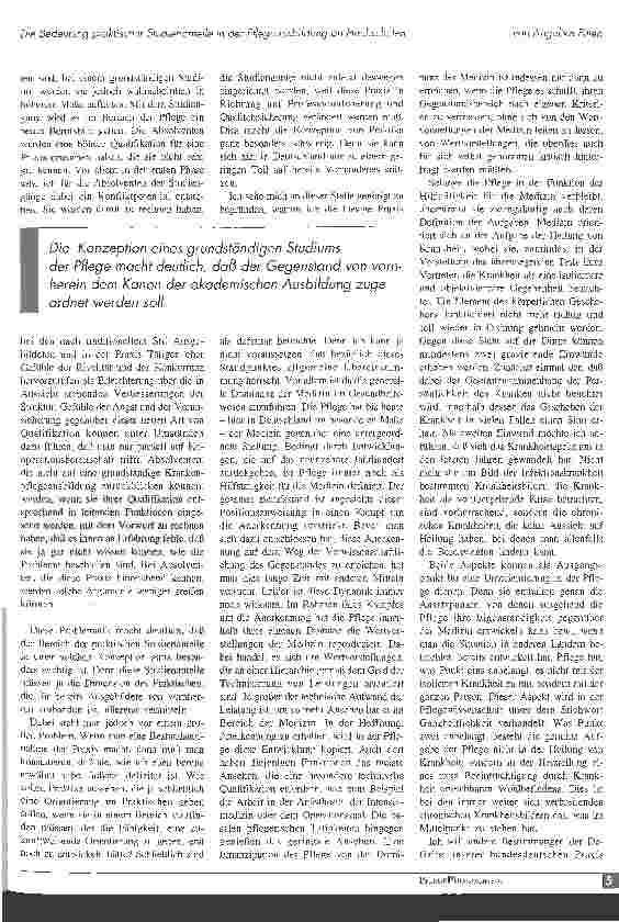 Vorschauseite 2: Die Bedeutung praktischer Studienanteile in der Pflegeausbildung an Hochschulen