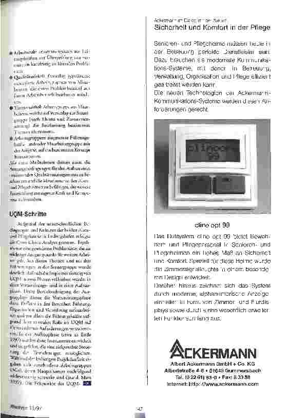 Vorschauseite 4: Für die Zukunft rüsten Qualitätsmanagement in kommunalen Heimen