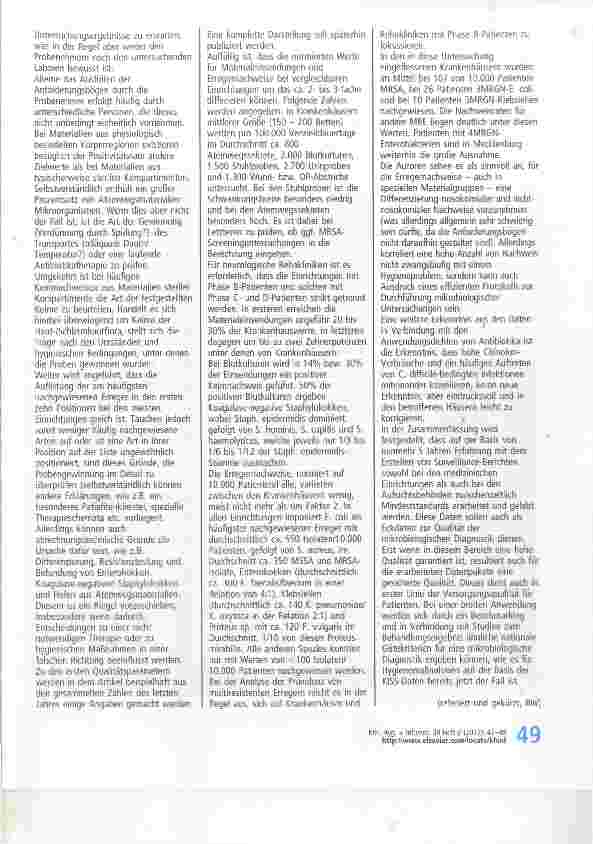 Vorschauseite 3: Surveillance-Optimierung durch strukturierte Surveillance-Berichte, Normierungen undregionale Vergleiche: ein Erfahrungsbericht aus Mecklenburg-Vorpommern