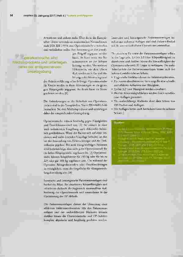 Vorschauseite 2: Anforderungen an moderne Patientenunterlagen im Operationssaal