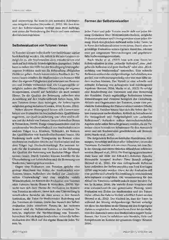 Vorschauseite 2: Evaluierst du schon? Selbstevaluation von Tutoren/innen in der Pflege
