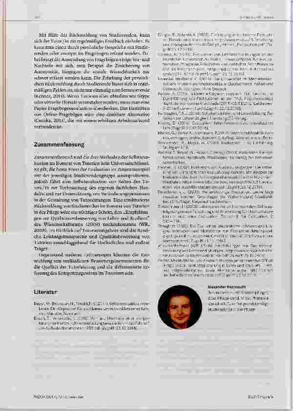 Vorschauseite 3: Evaluierst du schon? Selbstevaluation von Tutoren/innen in der Pflege
