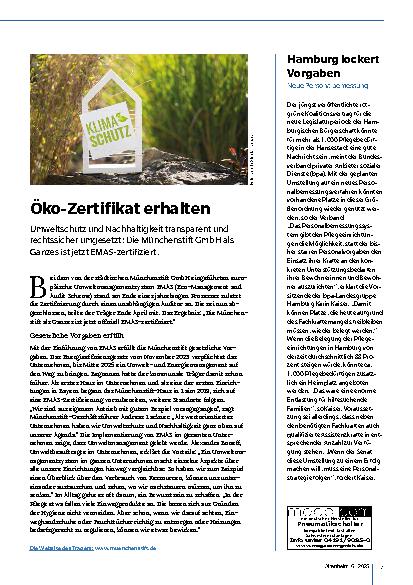 Vorschauseite 1: Öko-Zertifikat erhalten