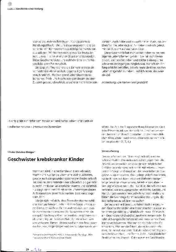 Vorschauseite 1: Geschwister krebskranker Kinder