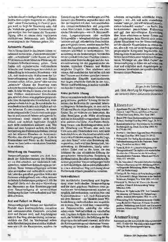Vorschauseite 3: Die individuelle Vorausverfügung Patienten-Selbstbestimmung hinsichtlich lebensbedrohlicher Situationen