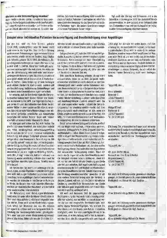 Vorschauseite 4: Die individuelle Vorausverfügung Patienten-Selbstbestimmung hinsichtlich lebensbedrohlicher Situationen