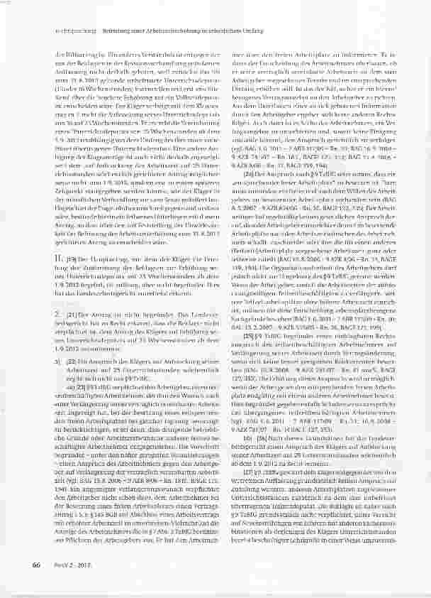 Vorschauseite 4: Befristung einer Arbeitszeiterhöhung in erheblichem Umfang