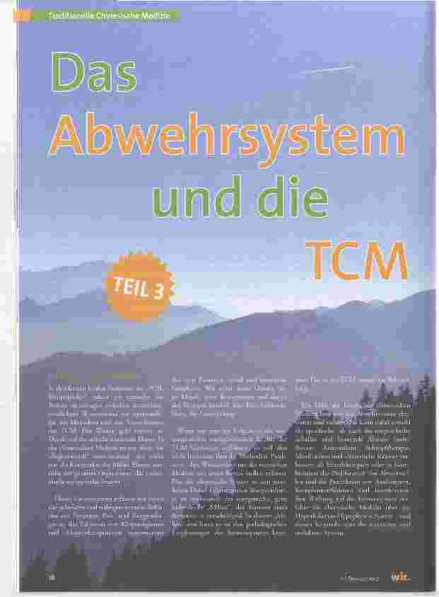 Vorschauseite 1: Das Abwehrsystem und die TCM Teil 3